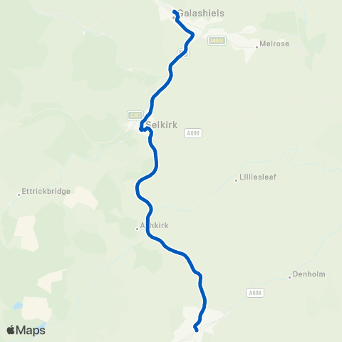 Borders Buses Mart St Bus Stance - Galashiels Transport Interchange map