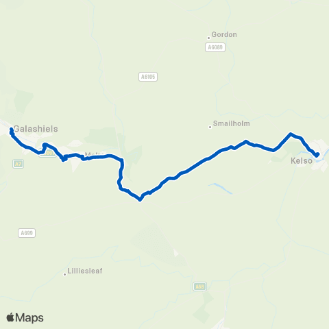 Borders Buses Galashiels Transport Interchange - Berwick Railway Sta map