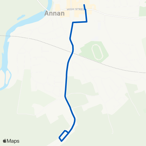 Andersons of Langholm Butts Street - Butts Street map