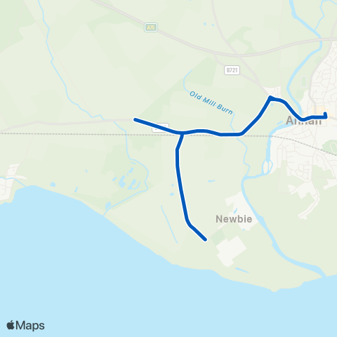 Andersons of Langholm Butts Street - Butts Street map