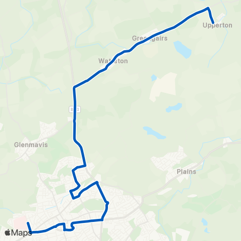 ARG Travel Monklands General Hosp - The Crescent map