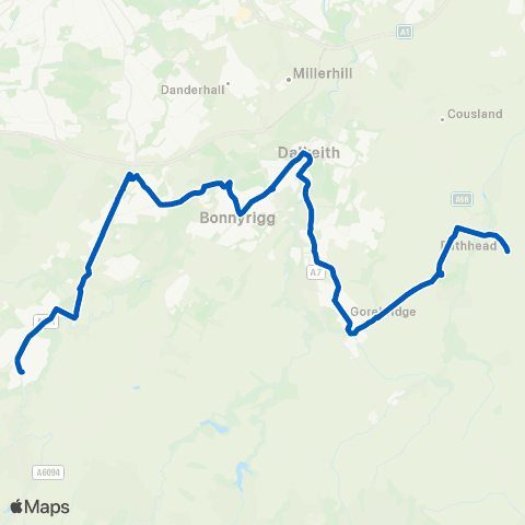 Borders Buses Town Centre - Bowling Green map