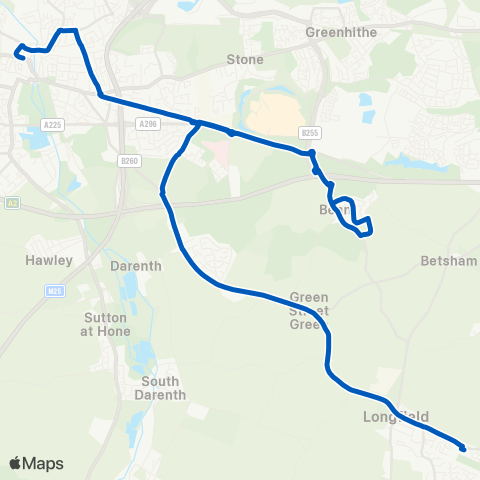 1st Bus Stop Ltd Longfield Academy - Home Gardens map