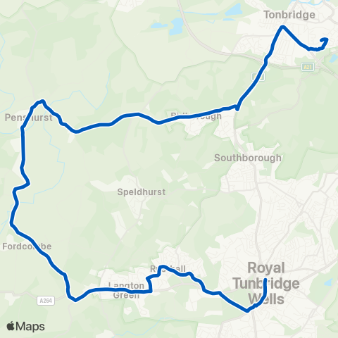 Autocar Bus & Coach Services War Memorial - Weald of Kent School map