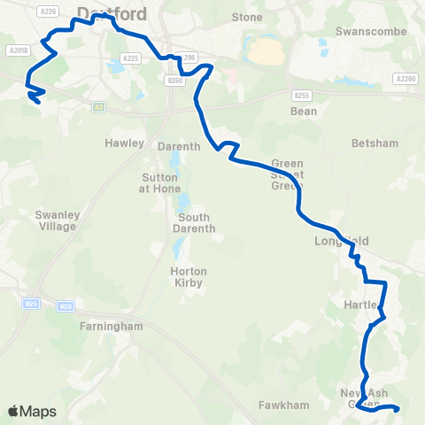 1st Bus Stop Ltd Wilmington Grammar Sch For Boys - Redhill Wood map