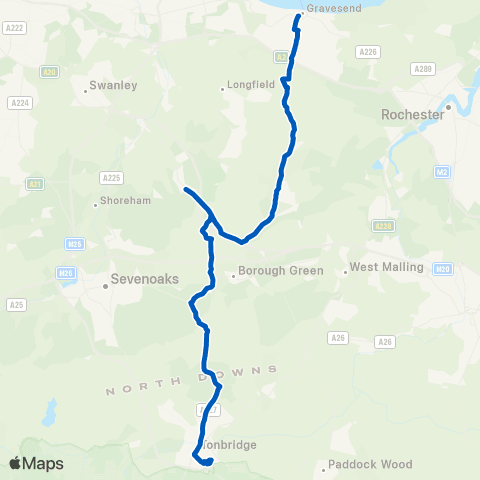 Brian Jones Coaches Barrack Row - Weald of Kent School map