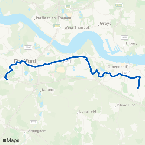 1st Bus Stop Ltd Wilmington Grammar Sch For Boys - Hillside Av map
