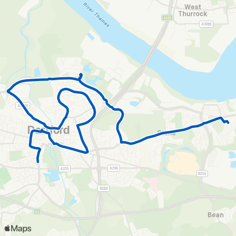 1st Bus Stop Ltd Knockhall Primary School - Cranford Road map