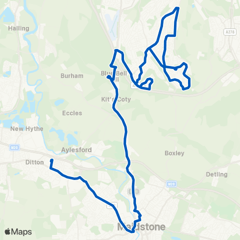 Brian Jones Coaches Aylesford School - Walderslade PS map