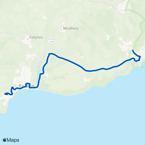 Axe Valley Mini-Travel  map