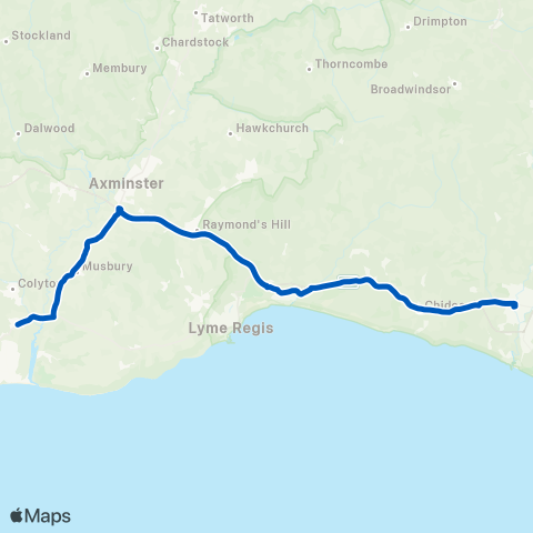 Axe Valley Mini-Travel  map