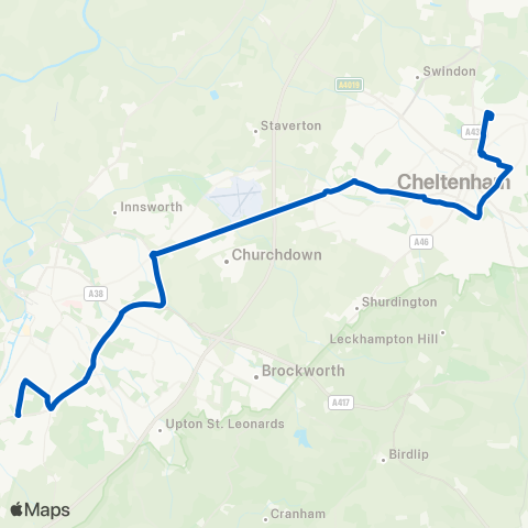 Bennetts Crypt Sch Turning Circle - Pittville Student Village map