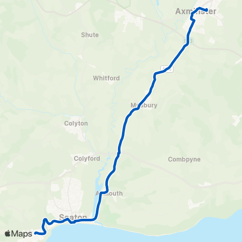 Axe Valley Mini-Travel  map