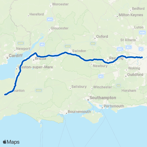 Berry's Coaches Longforth Car Park - Hammersmith Bus Sta map