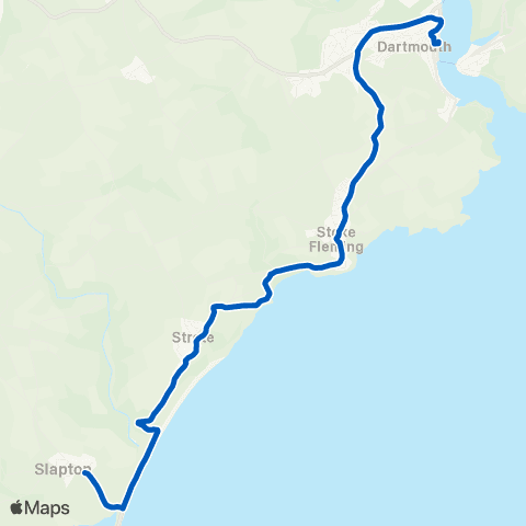 Country Bus Slapton Village - Pontoon map