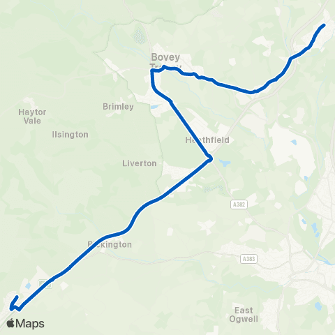 Country Bus Memorial - S Dartmoor Community College map