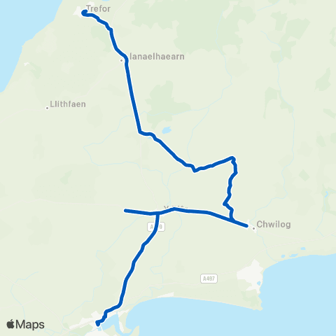 Berwyn Swyddfa'R Post Office - Capel Gosen map
