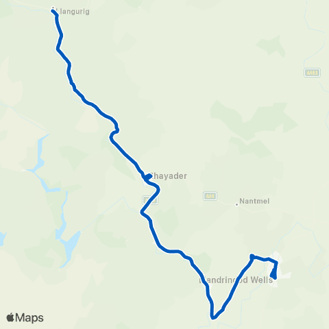 Celtic Travel Black Lion Hotel - Llandrindod Wells Interchange Stand 1 map