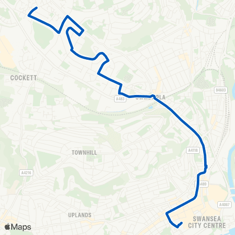 DANSA Swansea Bus Sta Stand T - Rhodfa`R Brain map