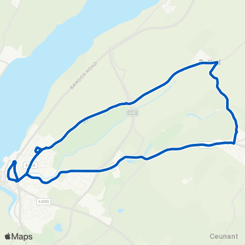 Dilwyn's Coaches Caernarfon Bus Sta Stand B - Caernarfon Bus Sta Stand B map
