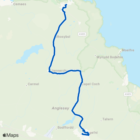 Eifion's Coaches  map