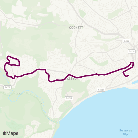 Adventure Travel Derlwyn Spar Shop - Swansea Bus Sta Stand R map