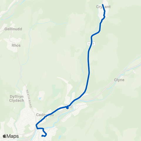 DANSA Crynant Business Pk - Neath Bus Sta Stand 1 map