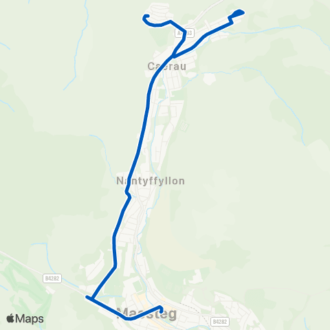 Forge Travel Heol Ceulanydd - Maesteg Bus Sta Stand 1 map