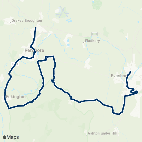 LMS Travel Evesham Bus Station - Royal Arcade map