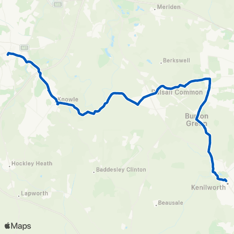 Flexibus Solihull Town Centre - Shops map