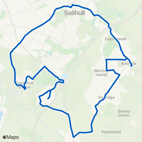 LandFlight Solihull Town Ctr - Solihull Town Ctr map