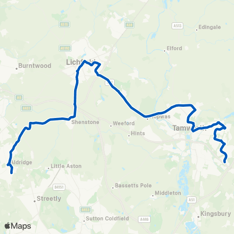 Bus Link Pennymoor Road - St Francis College map