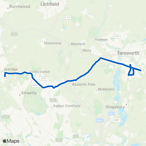 Bus Link Alwyn - St Francis College map