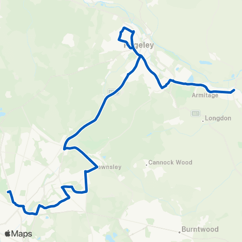 Bus Link Pinfold Dr - Cardinal Griffin Catholic Coll map