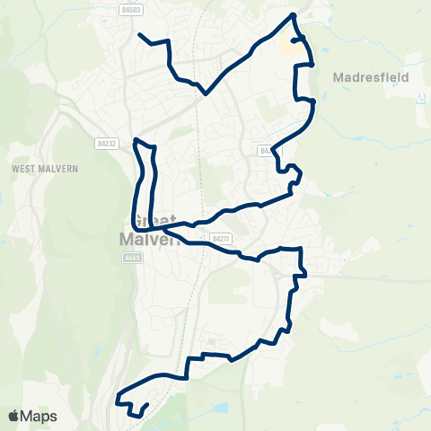 LMS Travel Cherrytree Drive - Dyson Perrins Academy map