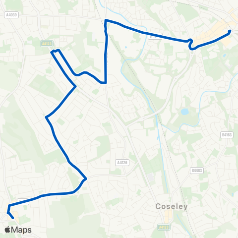 Carolean Coaches  map