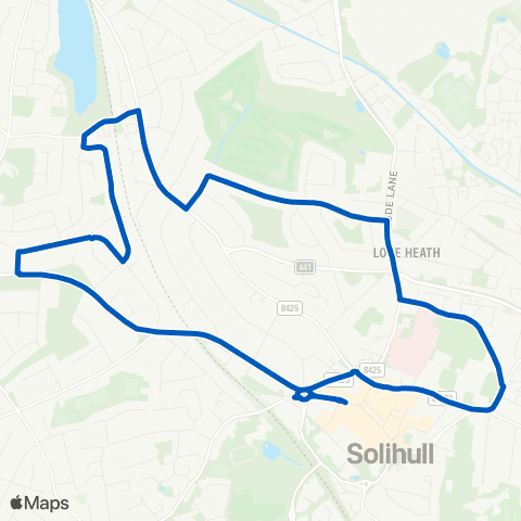 LandFlight Solihull Town Ctr - Solihull Town Ctr map