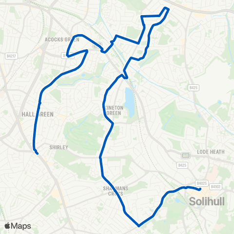 LandFlight Robin Hood Island - Solihull Town Centre map