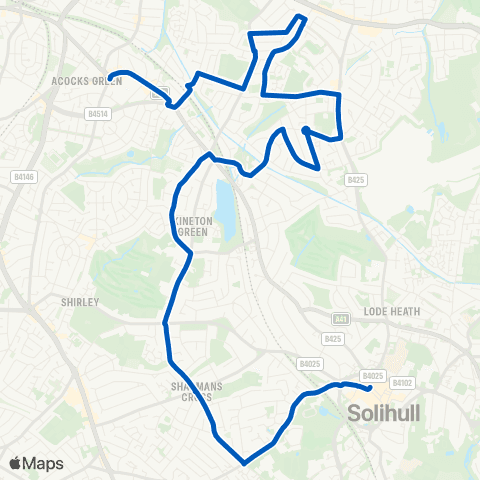 LandFlight Public Library - Solihull Town Centre map