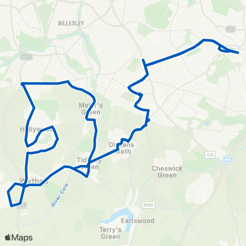 LandFlight Solihull Town Ctr - Solihull Town Ctr map