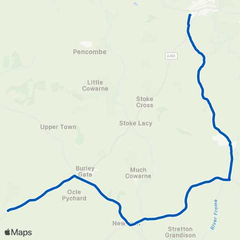 DRM Bus Queen Elizabeth Sch - Little Hastings Crossroads map