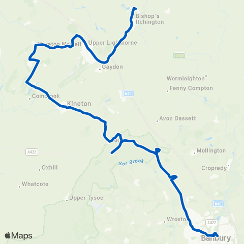 Flexibus Bishops Hill - Bus Station map