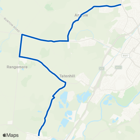 Bus Link John Taylor High School - Beam Close map
