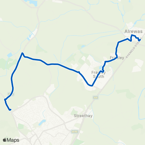Bus Link Fox Lane - The Friary School map