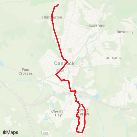 Chaserider Norton Lane - Sycamore Way map