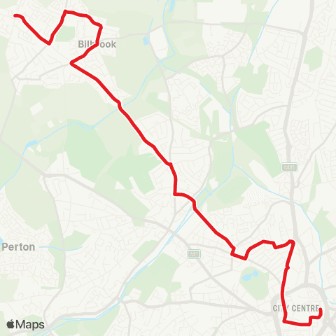 Chaserider Church Road - Wolverhampton Bus Station map