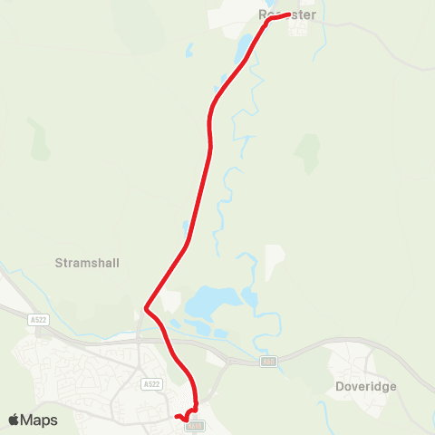 Chaserider Bus Station - Riversfield Drive map