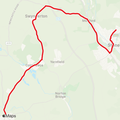 D & G Bus Harston Grove - Morrisons map