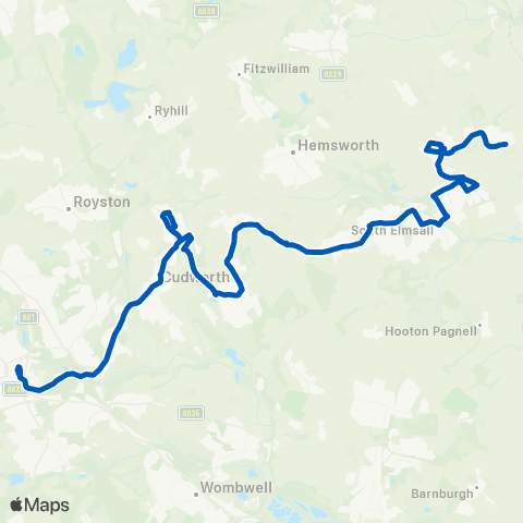 Globe Coaches Barnsley Interchange / A15 - Bell Street map
