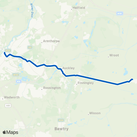 Hornsbys Bus & Coach Pond - Doncaster Frenchgate Interchange / C5 map